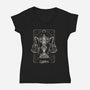 Libra Tarot-Womens-V-Neck-Tee-eduely