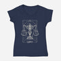 Libra Tarot-Womens-V-Neck-Tee-eduely