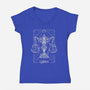Libra Tarot-Womens-V-Neck-Tee-eduely