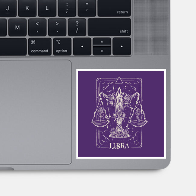 Libra Tarot-None-Glossy-Sticker-eduely
