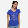 Libra Tarot-Womens-V-Neck-Tee-eduely