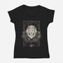 Leo Tarot-Womens-V-Neck-Tee-eduely