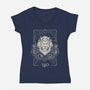 Leo Tarot-Womens-V-Neck-Tee-eduely