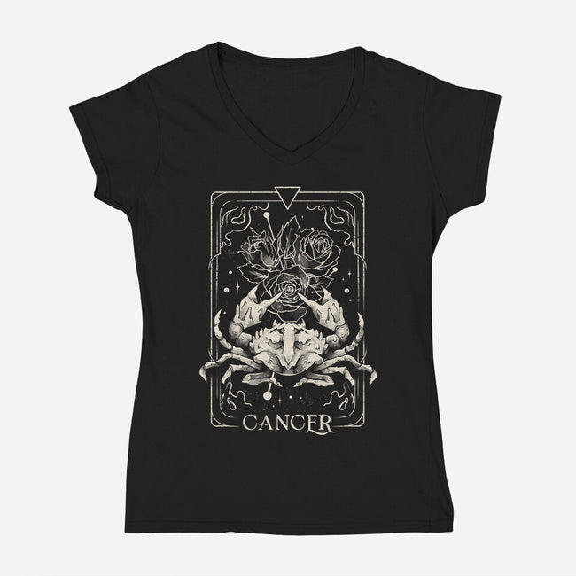 Cancer Tarot-Womens-V-Neck-Tee-eduely