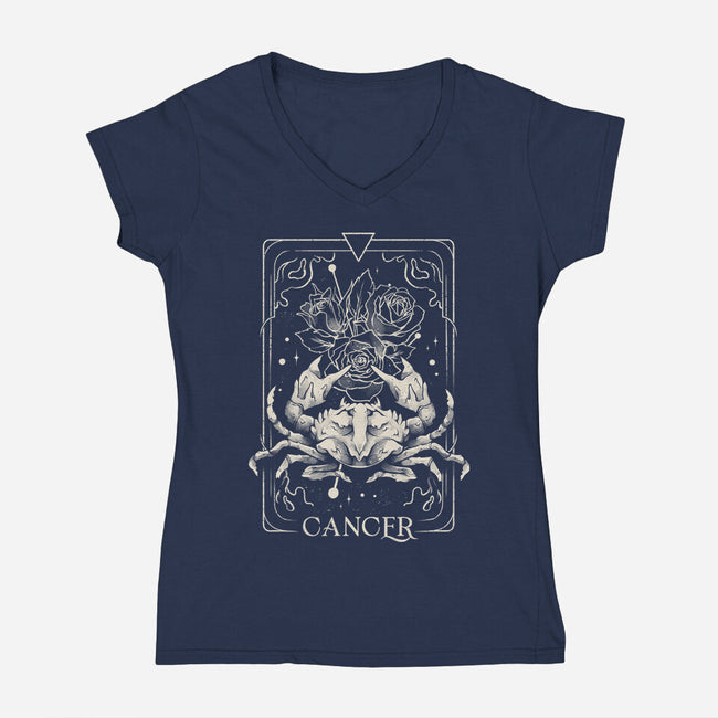 Cancer Tarot-Womens-V-Neck-Tee-eduely