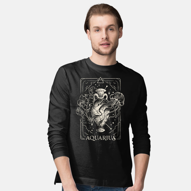 Aquarius Tarot-Mens-Long Sleeved-Tee-eduely