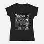 Taurus Label-Womens-V-Neck-Tee-DrMonekers