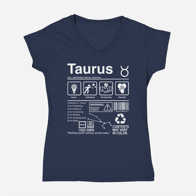 Taurus Label-Womens-V-Neck-Tee-DrMonekers