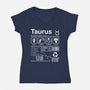 Taurus Label-Womens-V-Neck-Tee-DrMonekers