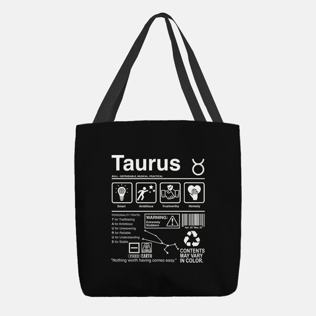 Taurus Label-None-Basic Tote-Bag-DrMonekers