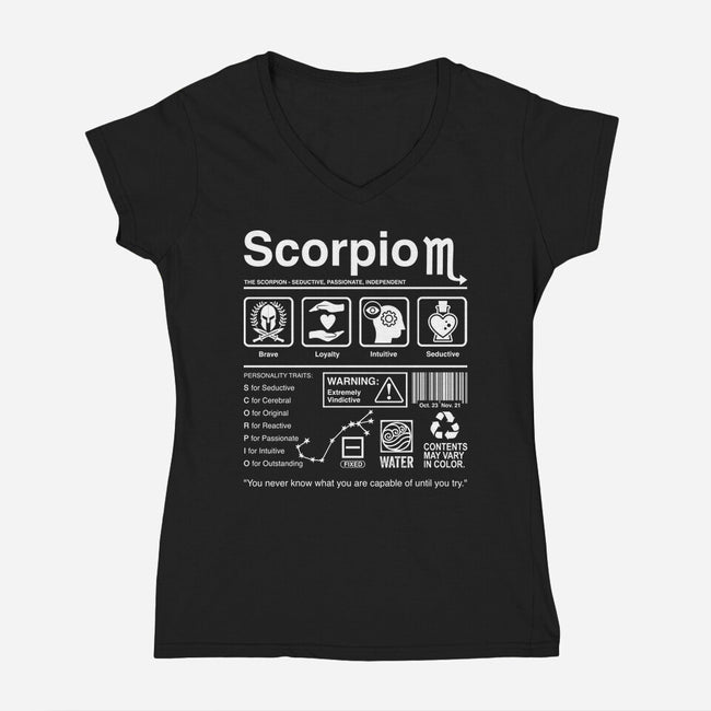 Scorpio Label-Womens-V-Neck-Tee-DrMonekers