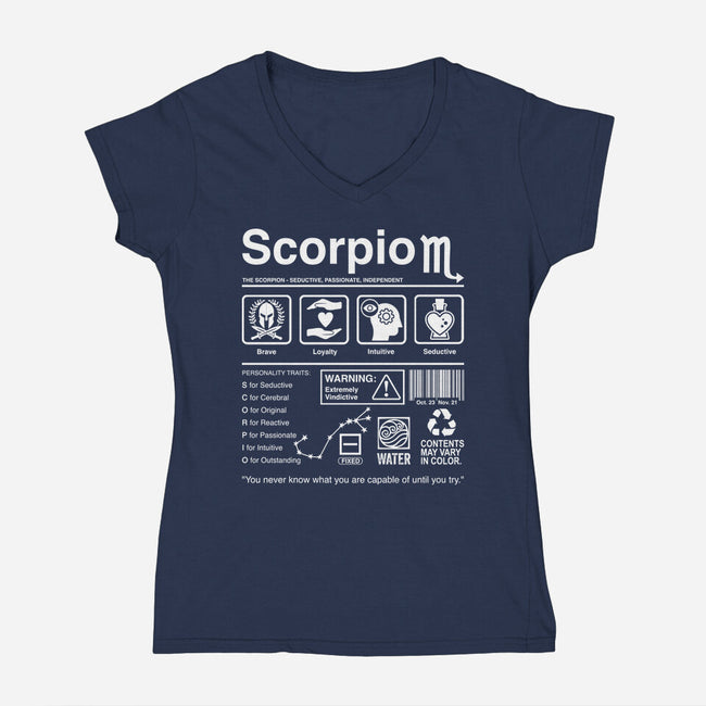 Scorpio Label-Womens-V-Neck-Tee-DrMonekers