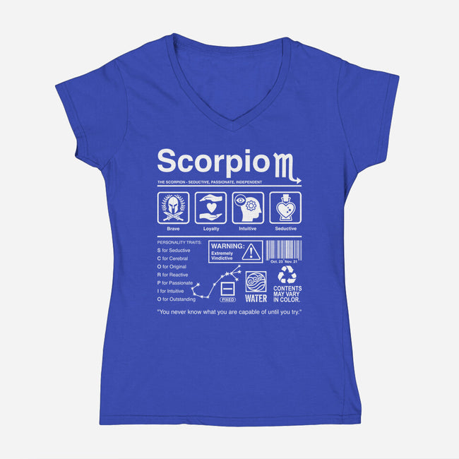 Scorpio Label-Womens-V-Neck-Tee-DrMonekers