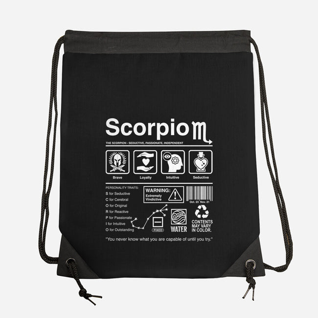 Scorpio Label-None-Drawstring-Bag-DrMonekers