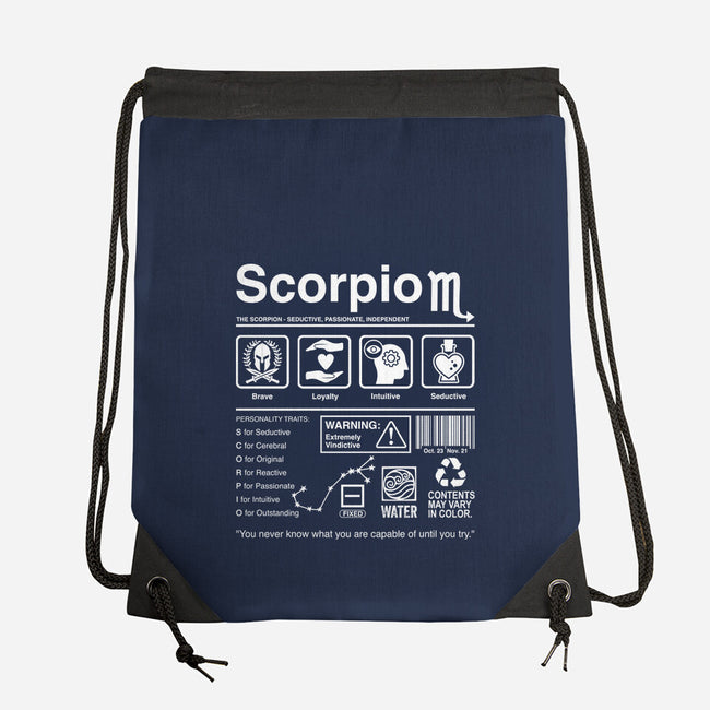 Scorpio Label-None-Drawstring-Bag-DrMonekers