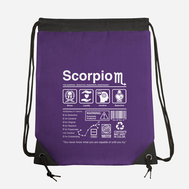 Scorpio Label-None-Drawstring-Bag-DrMonekers