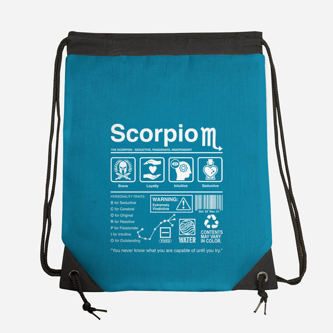 Scorpio Label-None-Drawstring-Bag-DrMonekers