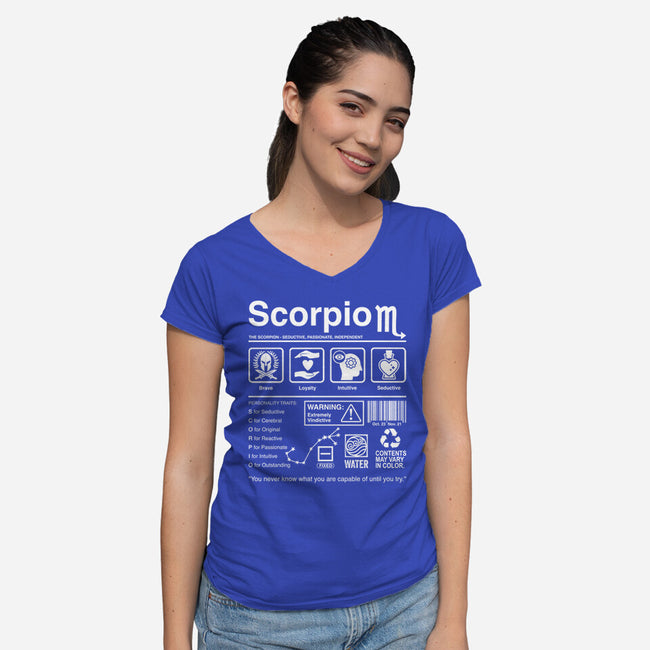 Scorpio Label-Womens-V-Neck-Tee-DrMonekers