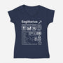Sagittarius Label-Womens-V-Neck-Tee-DrMonekers