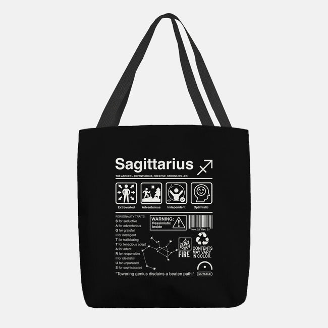 Sagittarius Label-None-Basic Tote-Bag-DrMonekers