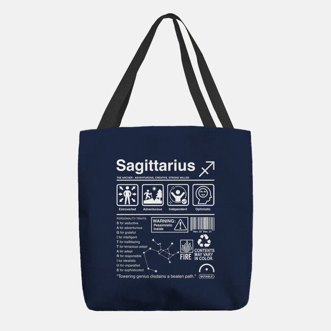 Sagittarius Label-None-Basic Tote-Bag-DrMonekers