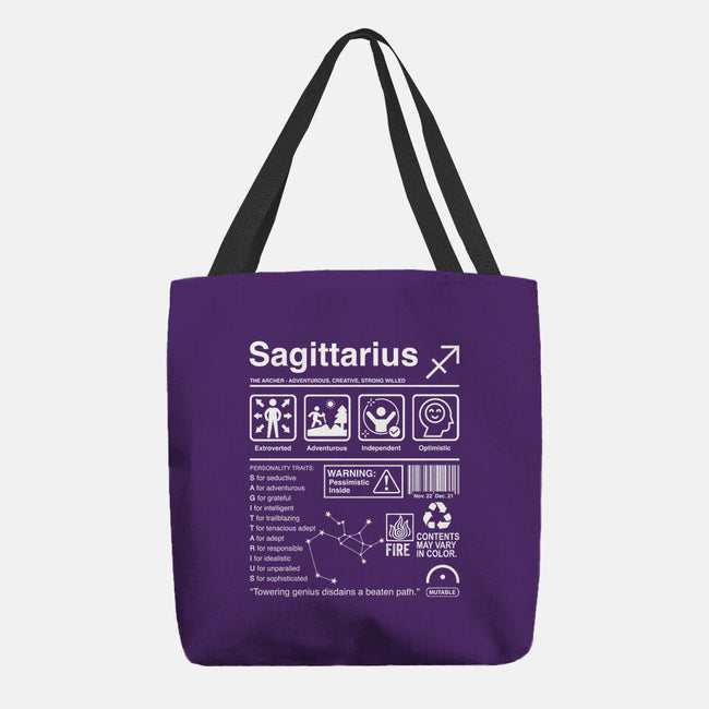 Sagittarius Label-None-Basic Tote-Bag-DrMonekers