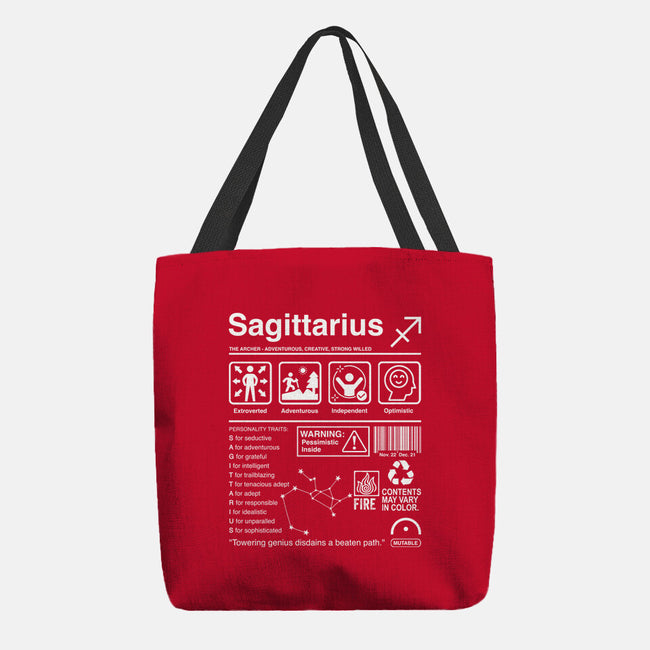 Sagittarius Label-None-Basic Tote-Bag-DrMonekers