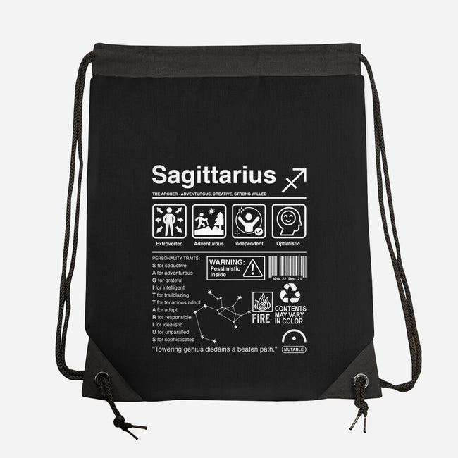 Sagittarius Label-None-Drawstring-Bag-DrMonekers