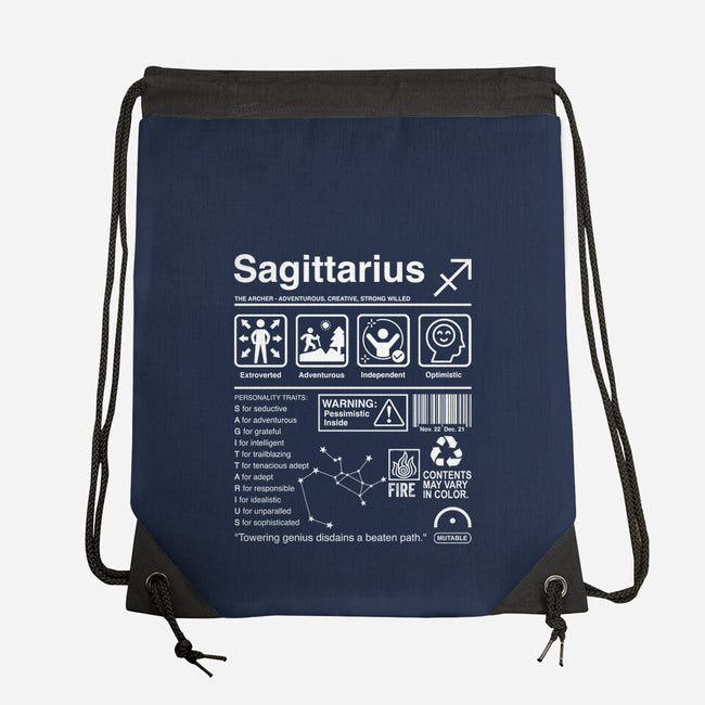 Sagittarius Label-None-Drawstring-Bag-DrMonekers
