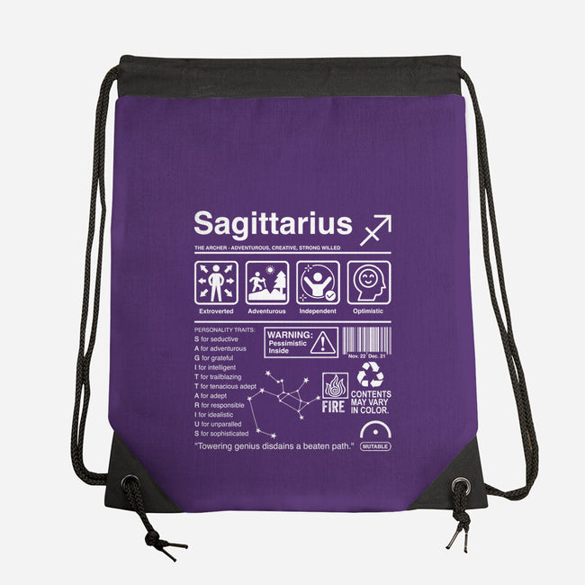 Sagittarius Label-None-Drawstring-Bag-DrMonekers