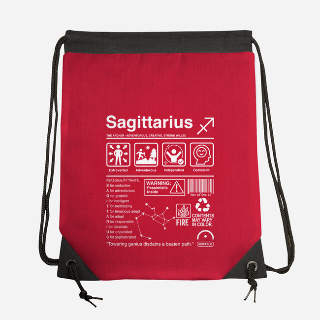 Sagittarius Label-None-Drawstring-Bag-DrMonekers