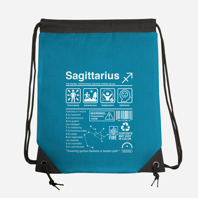 Sagittarius Label-None-Drawstring-Bag-DrMonekers