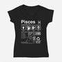 Pisces Label-Womens-V-Neck-Tee-DrMonekers