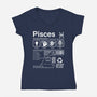 Pisces Label-Womens-V-Neck-Tee-DrMonekers