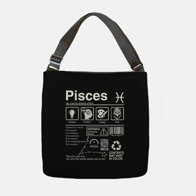 Pisces Label-None-Adjustable Tote-Bag-DrMonekers