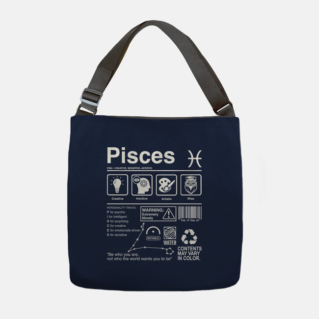 Pisces Label-None-Adjustable Tote-Bag-DrMonekers