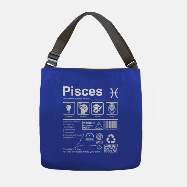 Pisces Label-None-Adjustable Tote-Bag-DrMonekers