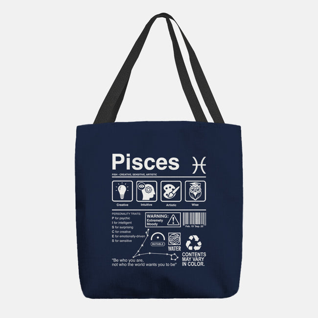 Pisces Label-None-Basic Tote-Bag-DrMonekers