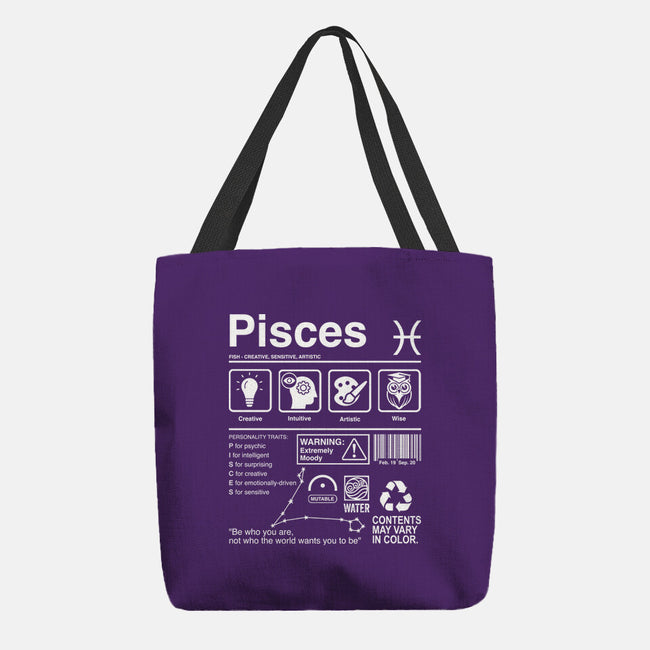 Pisces Label-None-Basic Tote-Bag-DrMonekers