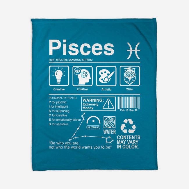 Pisces Label-None-Fleece-Blanket-DrMonekers