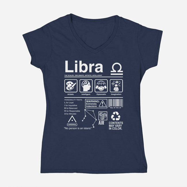 Libra Label-Womens-V-Neck-Tee-DrMonekers