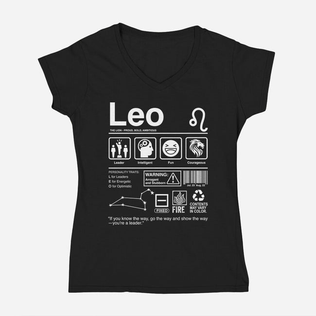Leo Label-Womens-V-Neck-Tee-DrMonekers