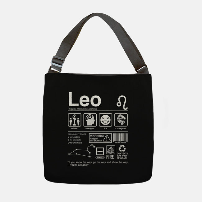 Leo Label-None-Adjustable Tote-Bag-DrMonekers