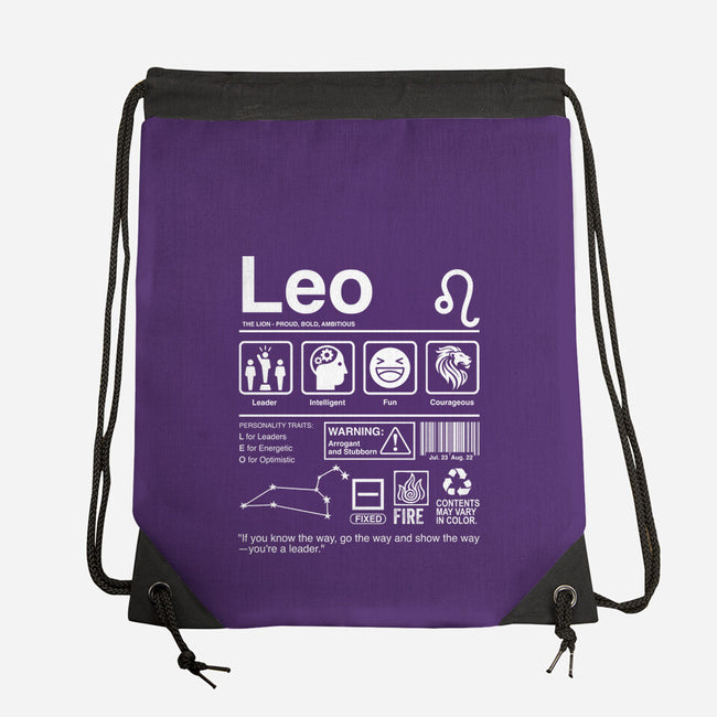 Leo Label-None-Drawstring-Bag-DrMonekers