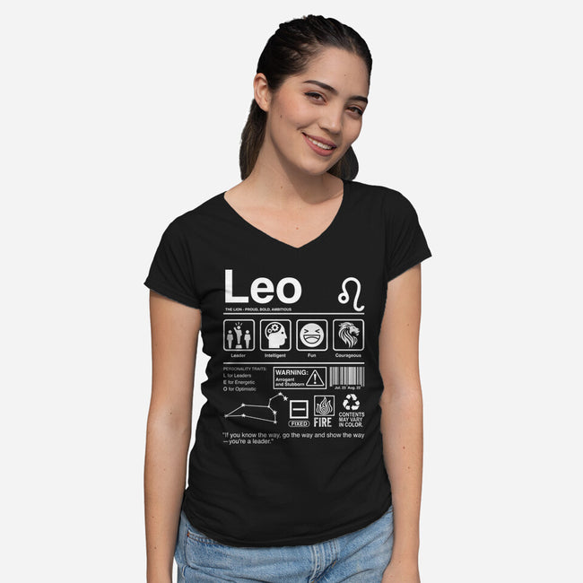 Leo Label-Womens-V-Neck-Tee-DrMonekers