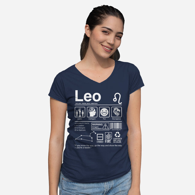 Leo Label-Womens-V-Neck-Tee-DrMonekers