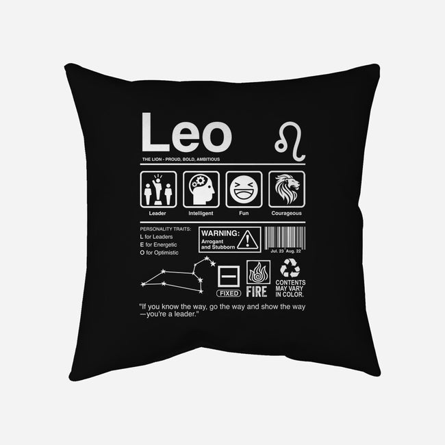 Leo Label-None-Removable Cover w Insert-Throw Pillow-DrMonekers