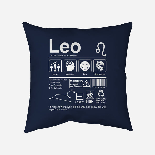 Leo Label-None-Removable Cover w Insert-Throw Pillow-DrMonekers