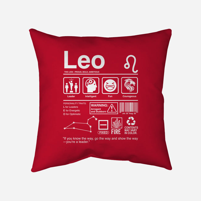 Leo Label-None-Removable Cover w Insert-Throw Pillow-DrMonekers