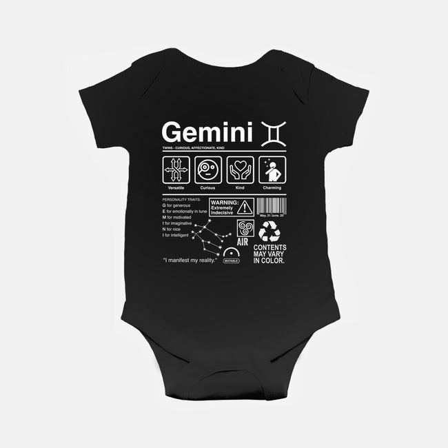 Gemini Label-Baby-Basic-Onesie-DrMonekers